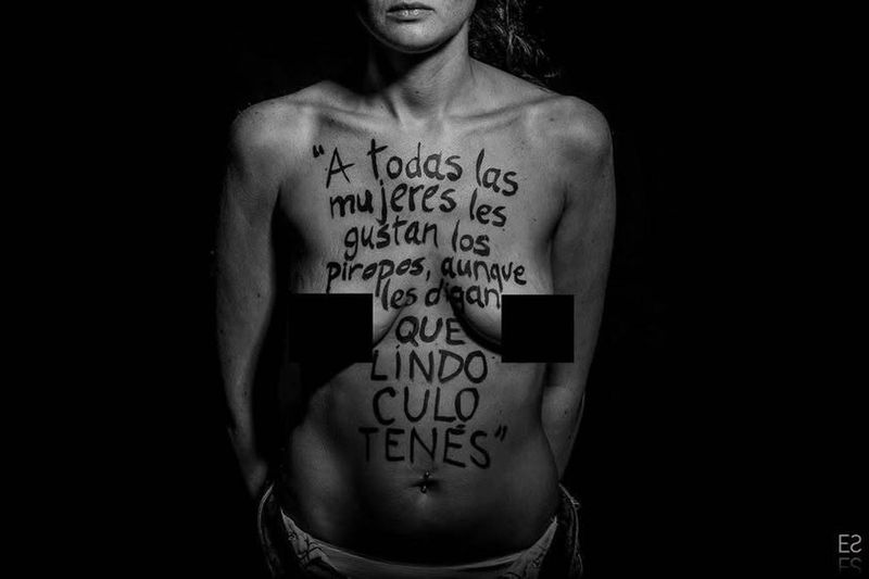 Fotografía de Estanislao Santos: Retrato intervenido contra la violencia machista